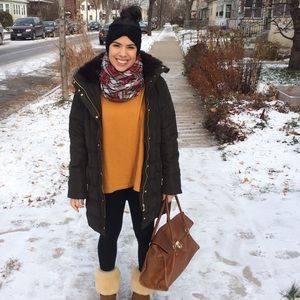 Olive/ Dark Green Long Down Jacket